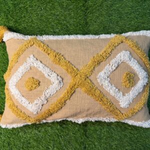 Floral embroidered linen cushion cover – 18x18 inch decorative pillow for sofa Luxury geometric embroidery velvet pillow cover – modern home decor