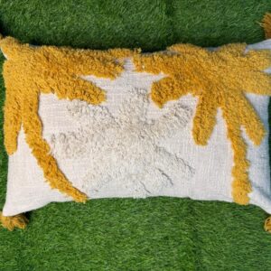 Floral embroidered linen cushion cover – 18x18 inch decorative pillow for sofa Luxury geometric embroidery velvet pillow cover – modern home decor