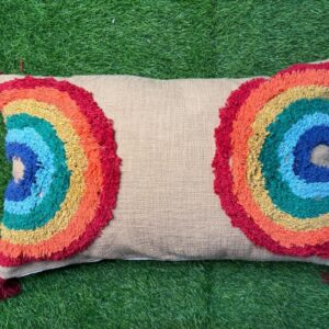 Floral embroidered linen cushion cover – 18x18 inch decorative pillow for sofa Luxury geometric embroidery velvet pillow cover – modern home decor